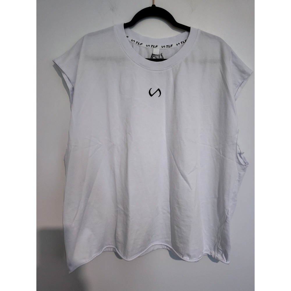 TLF Take Life Further Mens White Muscle Tee Sleeveless Gym Shirt 3XL Heavyweight